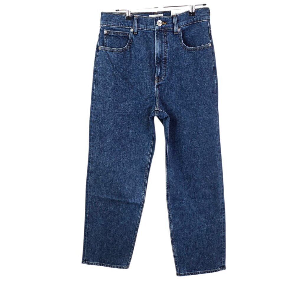 Everlane The Way High Jean, Vintage Indigo, Straight Leg, Zip Fly, Size 28